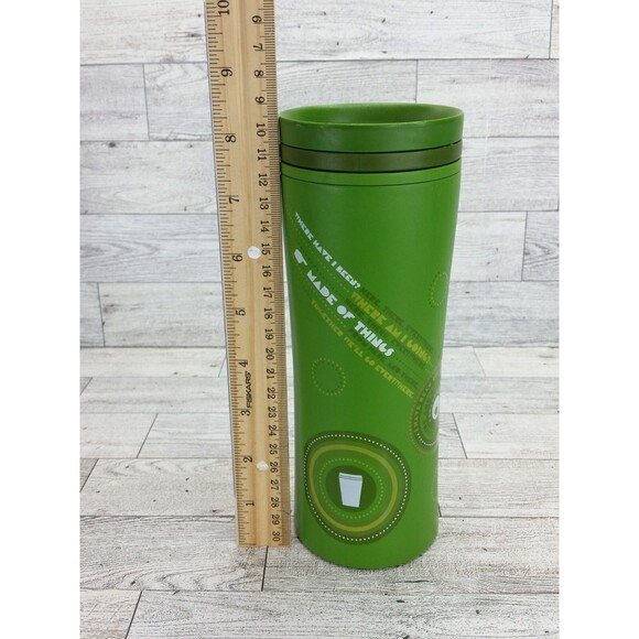 2010 Starbucks Coffee Eco Green Recycled Plastic 16oz‎ Travel Tumbler Cup - Picture 4 of 9